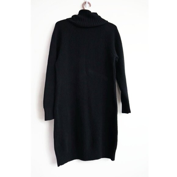 Sweater Dress - Black Turtle Neck Dress - Size Small - Picture 3 of 9